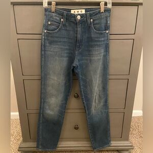 AMO jeans, high-rise stix crop, size 26